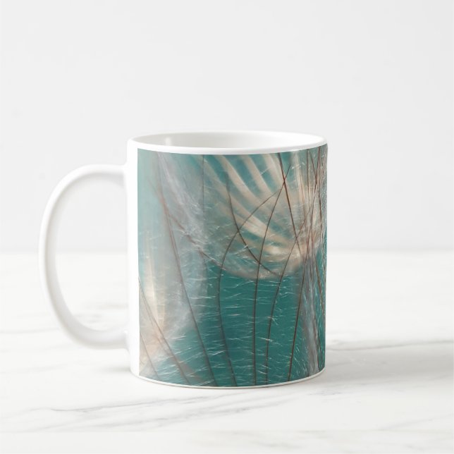 Mug Dandelion blanc en gros plan photographie (Gauche)