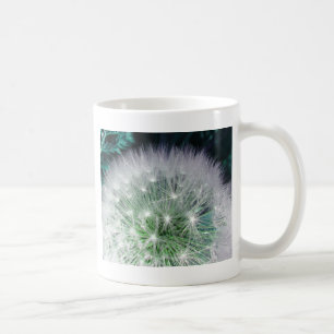 Mug Dandelion cool vert et blanc avec gouttes d'eau