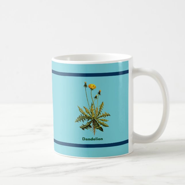 Mug Dandelion Sur Bleu (Droite)