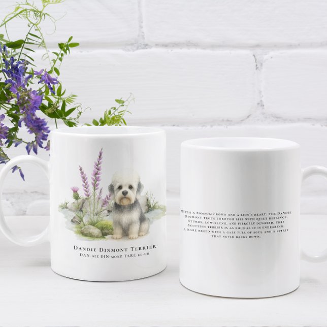 Mug Dandie Dinmont | Watercolor Dog & Breed Quote (Créateur téléchargé)