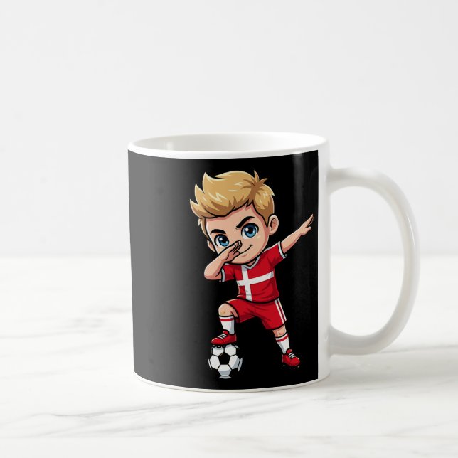 Mug Danemark Dab Enfant Objectif Dessin Animé Drapeau  (Droite)