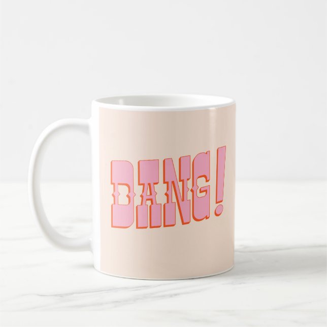 Mug DANG ! (police western saloon, couleurs rétro mod) (Gauche)