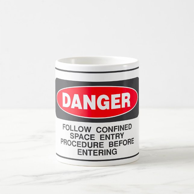Mug Danger Confined Space Entry Safety Warning (Créateur téléchargé)