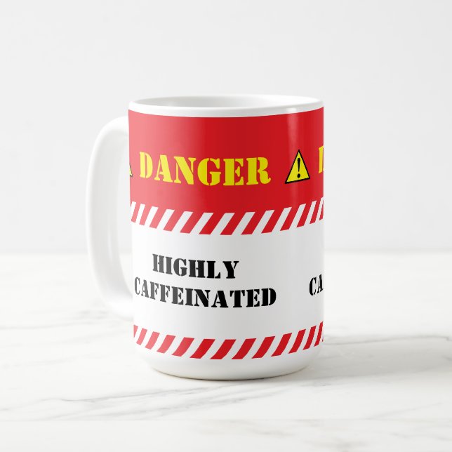 Mug Danger hautement caféiné (Devant gauche)