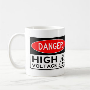 Mug Danger très amusant Signe haute tension Coffee Mu