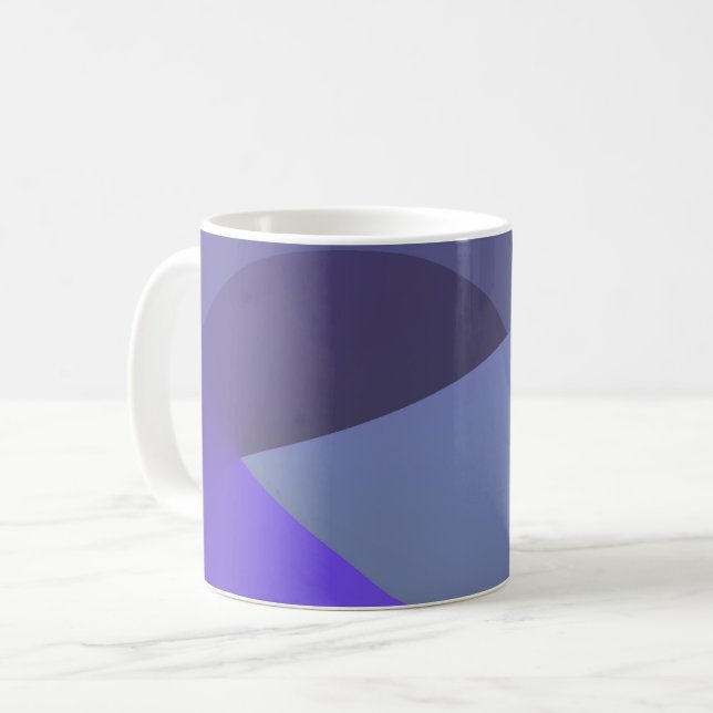 Mug d'angle Abstrait géométrique bleu (Devant gauche)