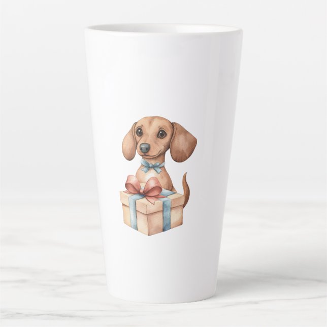 Mug d'anniversaire de dachshund mignon Un peu plus (Devant)