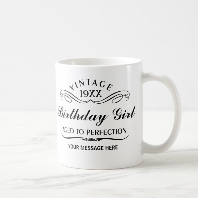 Mug d'anniversaire drôle personnalisé (Droite)
