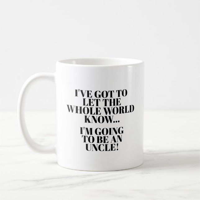Mug d'annonce de grossesse pour oncle / frère (Gauche)