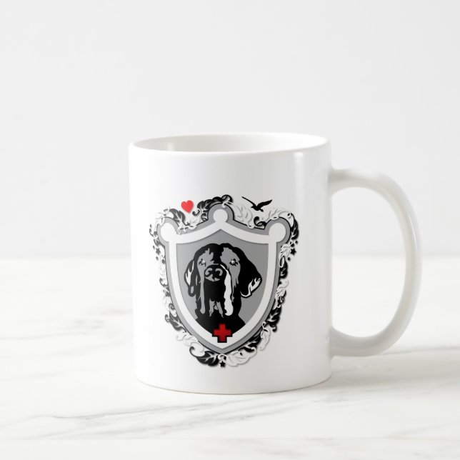 Mug Danois coat noir blanc (Droite)