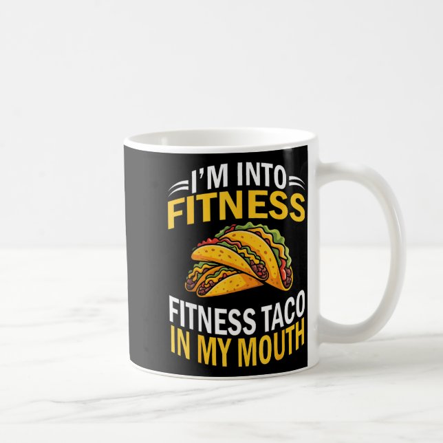 Mug Dans la forme taco dans la bouche drôle cinco de m (Droite)