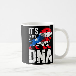 Mug Dans l'ADN rugissant lion à Porto Rico drapeau ric