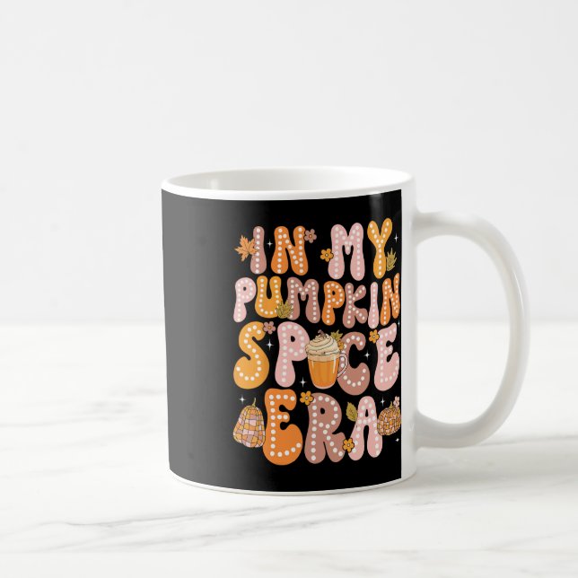 Mug Dans Mon Citrouille Épice Époque Drôle Rétro Vibes (Droite)