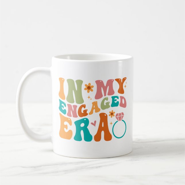 Mug Dans Mon Époque Engagée Fiance Fiançailles Futur M (Gauche)