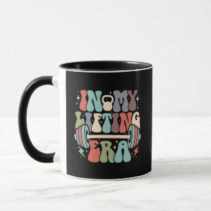 Mug Dans Mon Ère de Musculation Rétro Groovy Passionné