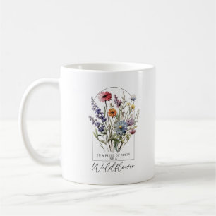 Mug Dans un domaine Rose être Fleur sauvage Monogramme