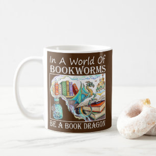Mug Dans Un Monde De Bookwort Être Un Dragon De Livre