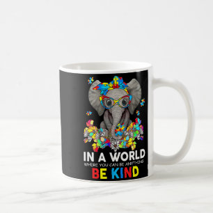 Mug Dans un monde soyez gentil éléphant mignon autisme