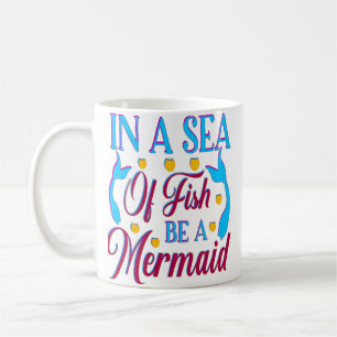 MUG DANS UNE MER DE POISSON ÊTRE UNE MERMAIN