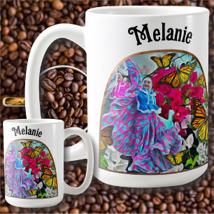 Mug Danse avec Fleurs et Papillons PV01