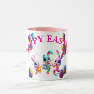Mug Danse colorée Fête des lapins de Pâques