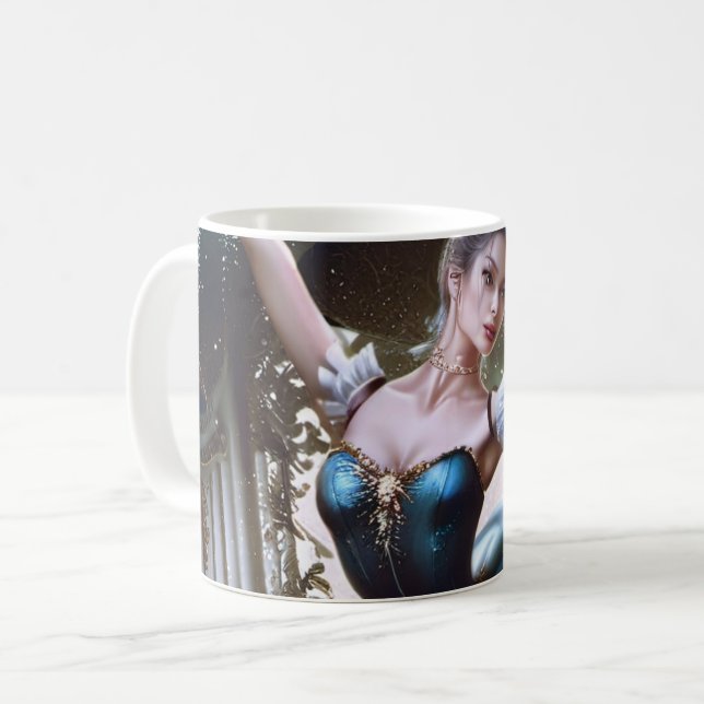 Mug Danse de ballet dans un Tutu bleu (Devant gauche)