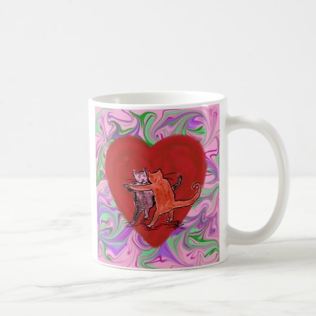 Mug Danse de chat de Valentine (Droite)