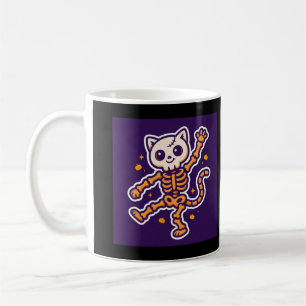Mug Danse d'Halloween de chat squelette