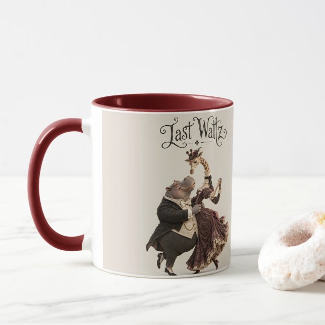 Mug Danse d'Hippopotame et de Girafe (Avec donut)