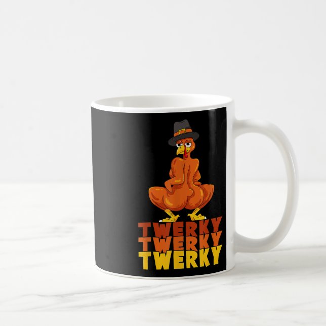 Mug Danse drôle de Thanksgiving à fesses de dindon Twe (Droite)