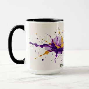 Mug Danse Encre & Or Café Moderne Abstrait