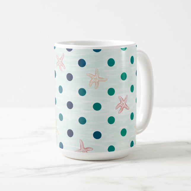 Mug Danse étoile de mer pointillée (Devant droit)
