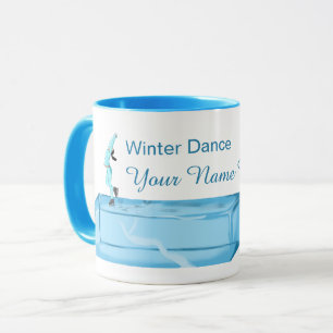 Mug Danse hivernale sur cube de glace personnalisé