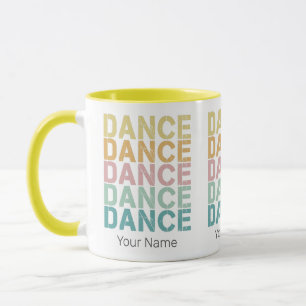Mug Danse Lettres Vintages Pour Retro Disco House