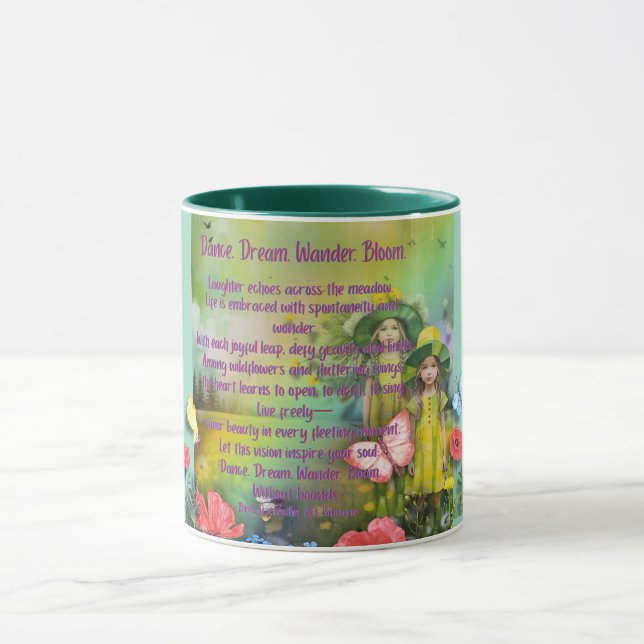 Mug  Danse. Rêve. Errer. Fleurir. — Fessier Inspirant (Centre)