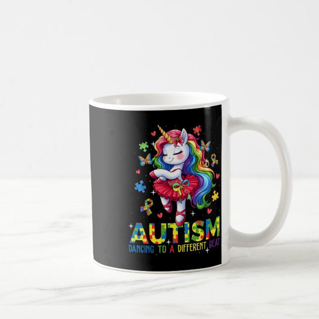 Mug Danser Pour Être Un Différent Battre Unicorne Auti (Droite)