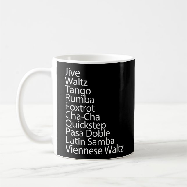 Mug Danseur de salle de bal 10 danses traditionnelles (Gauche)