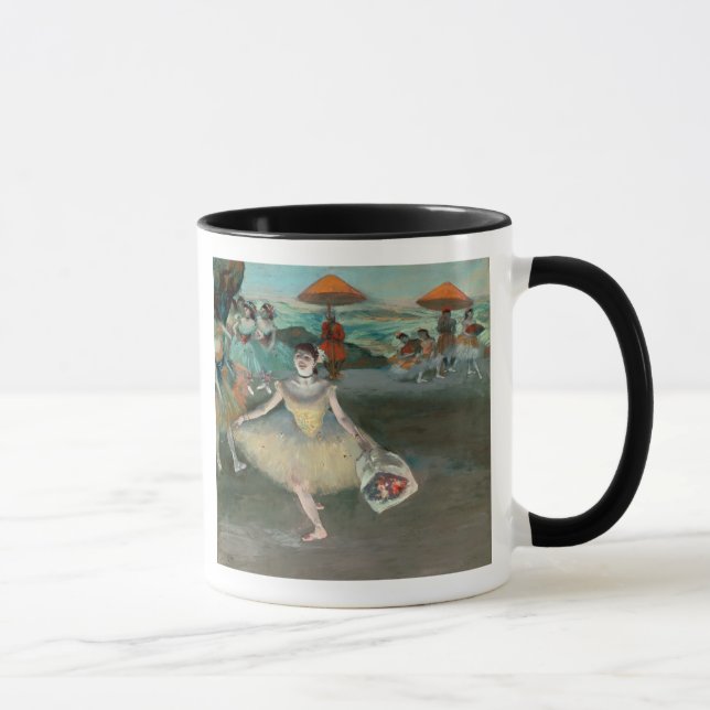 Mug Danseur d'Edgar Degas | avec le bouquet, faisant (Droite)