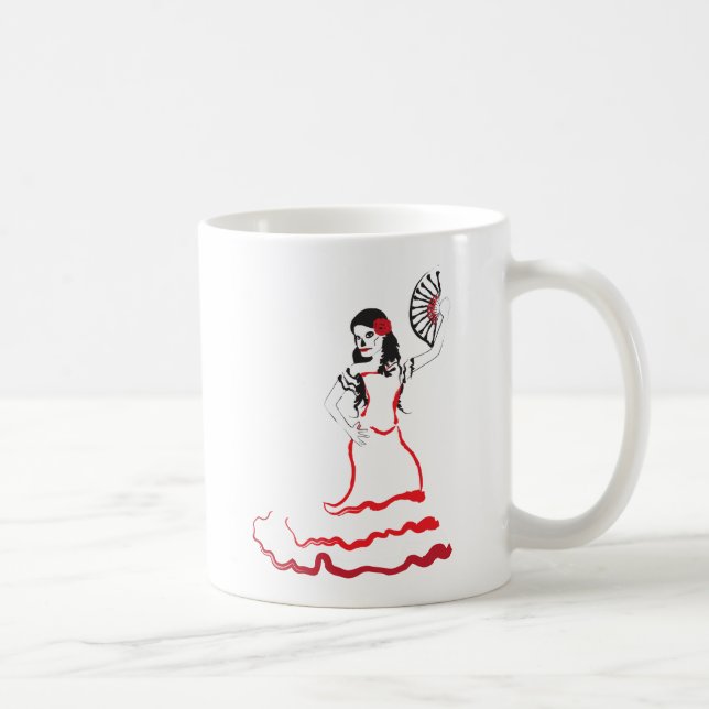 Mug danseur du crâne à sucre espagnol (Droite)