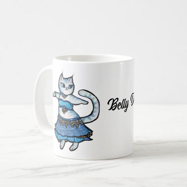 Mug Danseur du ventre de chat gris (Devant gauche)