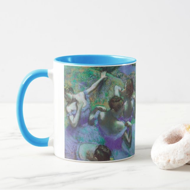 Mug Danseurs bleus par Edgar Degas, Impressionnisme Vi (Avec donut)