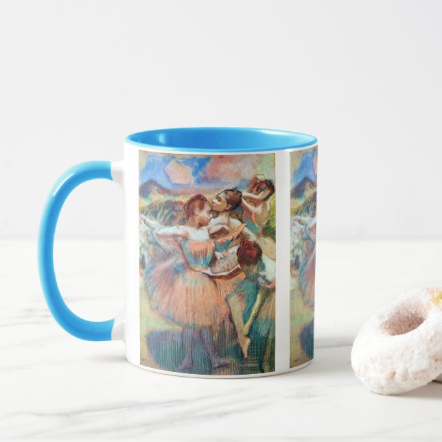 Mug Danseurs dans un paysage par Edgar Degas (Avec donut)