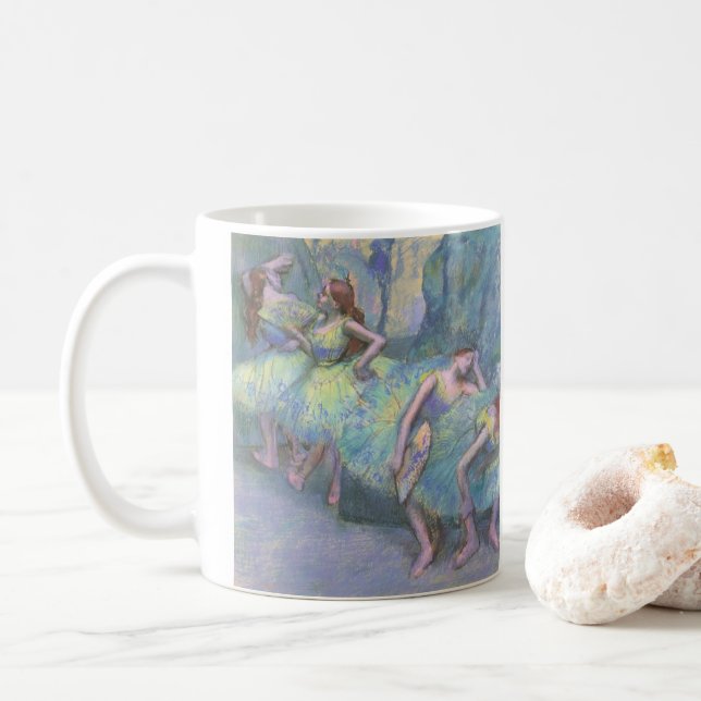 Mug Danseurs de ballet dans les ailes par Edgar Degas (Avec donut)