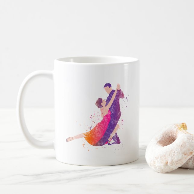 Mug Danseurs Tango Ballroom Flamenco Danser (Avec donut)