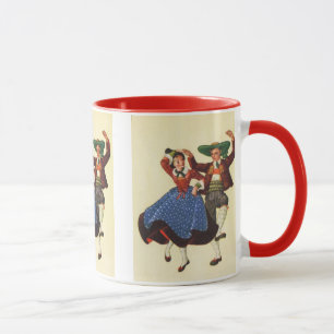 Mug Danseurs tyroliens vintages, Autriche