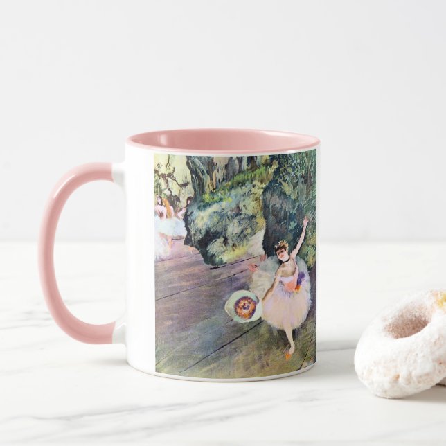 Mug Danseuse au bouquet de fleurs par Edgar Degas (Avec donut)