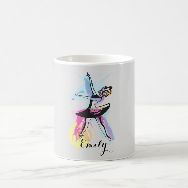 Mug Danseuse Ballerine Aquarelle  (Centre)