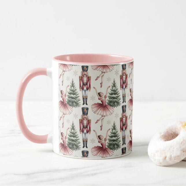 Mug Danseuse de ballet Casse-Noisette arbre de Noël  (Avec donut)