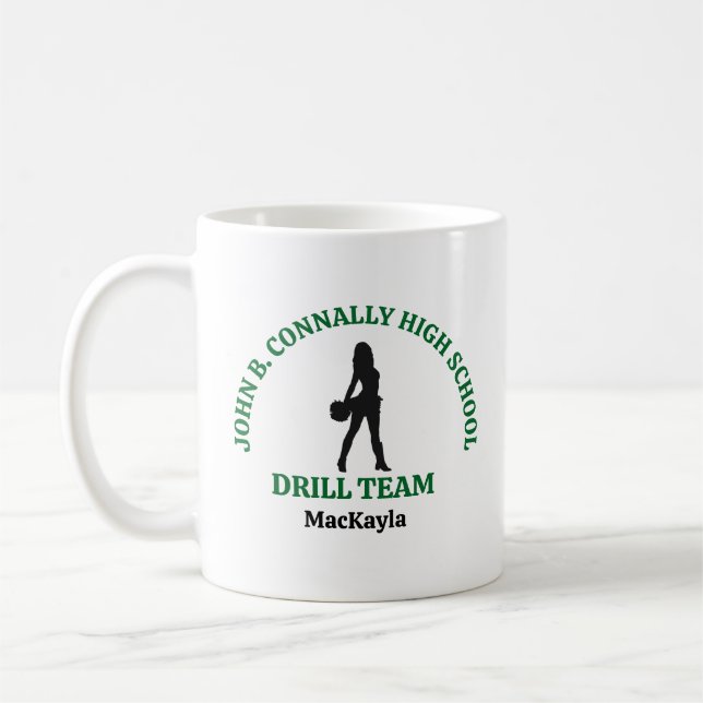 Mug Danseuse de l'équipe de drill de Green High School (Gauche)