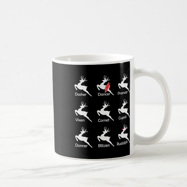 Mug Danseuse de rennes de Noël Ballet Ballerina Danse  (Droite)